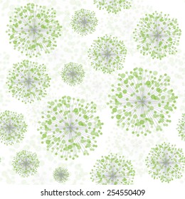 colorful green dandelion seamless pattern eps 10