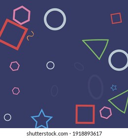 Colorful Green Multicolor Modern Art Pattern. Pink Red Orange Digital Geometrical Modern Design. Yellow Violet Blue Modern Hipster Style Background. Simple Grey Purple Vector Illustration.