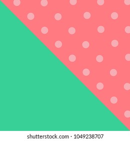 Colorful of green and polka dots  pink on background.Vector abstract,vector illustration,web,poster,banner,application,flat  lay style.