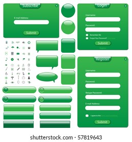 Green Web Template Forms Buttons Bars Stock Vector (Royalty Free Green Web Template Forms Buttons Bars Stock Vector (Royalty Free