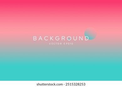 Colorful greenish cyan and pink color gradient background vector design 