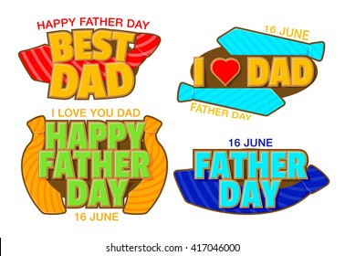 Colorful greeting card with a man's tie for Father's Day.