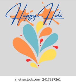 Colorful greeting card for the occasion of the festival of Holi