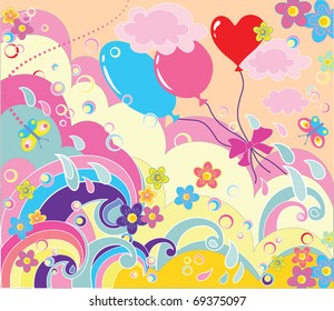 Colorful greeting poster