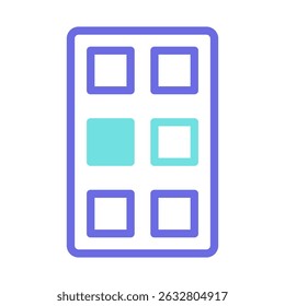 Colorful grid layout representing a selection of diverse choices or options