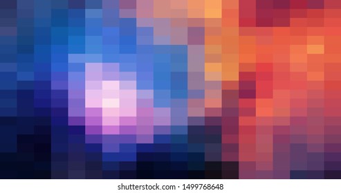 Colorful Grid Mosaic Background, Creative Design Templates. abstract colorful gradient rectangles check . Background of squares Different pixel pattern shades.