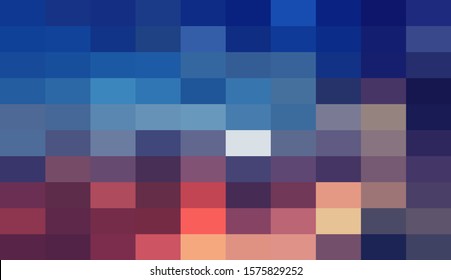 Colorful Grid Mosaic Background, Creative Design Templates. abstract colorful gradient rectangles check . Background of squares Different pixel pattern shades.