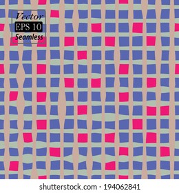 Colorful grid in vector format. Seamless pattern.
