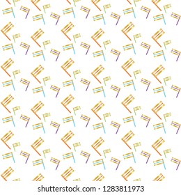 Colorful Groggers seamless pattern on White background