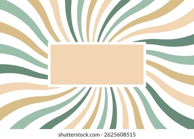 Couleur groovy années 70 arrière-plan sunburst rétro Image vectorielle abstraite arrière-plans design