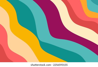 Colorful Groovy background design concept