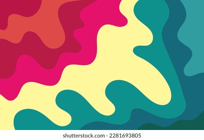 Colorful Groovy background design concept
