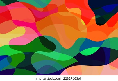 Colorful Groovy background design concept