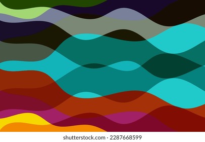Colorful Groovy background design concept, abstract background