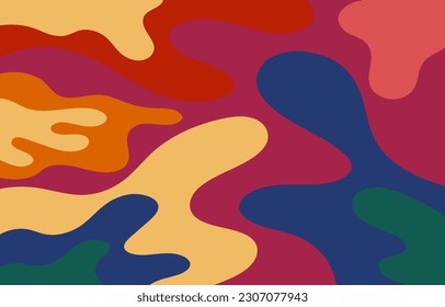 Colorful Groovy background design concept, abstract background