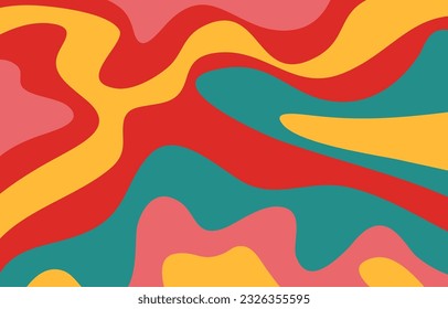 Colorful Groovy background design concept