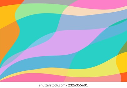 Colorful Groovy background design concept