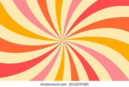  Colorful groovy background sunburst retro style vintage vector abstract backgrounds product advertisement graphic banner poster backgrounds