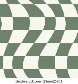 Colorful groovy checks seamless pattern. Psychedelic vector art for textile, poster, wallpaper, web design.