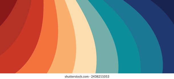 Colorful groovy retro vintage abstract background with wave texture
