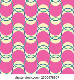 Colorful groovy retro wavy pattern