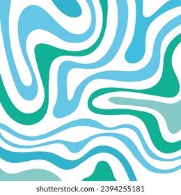 Colorful Groovy Wave Seamless Pattern. Vector illustration