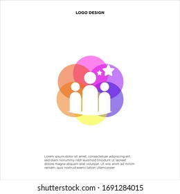 Colorful Group Care logo vector, Charity logo designs template, design concept, logo, logotype element for template