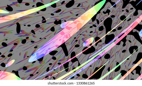 Colorful grunge abstract background, rainbow gradient. Stipple effect. Funny chaos art composition for text, presentation, lockscreen wallpaper, headline, cover template, banner, package. Vector EPS10
