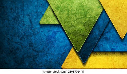 Fondo colorido y abstracto de la tecnología con triángulos. Diseño vectorial geométrico