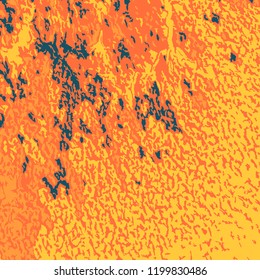 Colorful Grunge Background. Abstract Multicolor Texture with Scratched Lines, Spots and Blobs for Banner, Card, Wallpaper. Trendy Rough Colored Pattern with Different Elements. 