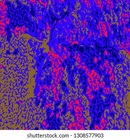 Colorful Grunge Background. Abstract Multicolor Texture with Scratched Lines, Spots and Blobs for Print, Card, Banner. Retro Rough Colored Pattern with Different Elements. 