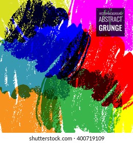 Colorful grunge background with brushstrokes. Vector illustration EPS10