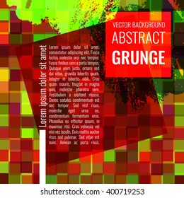 Colorful grunge background with brushstrokes. Vector illustration EPS10