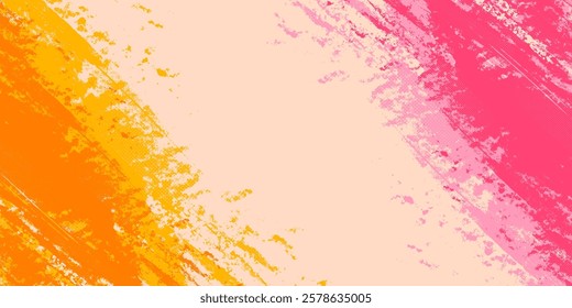 Colorful Grunge Background with Distressed Weathered Effect. Retro grungy overly brush stroke backdrop. Worn abstract surface texture, perfect for flyers, cards, posters, web banners.