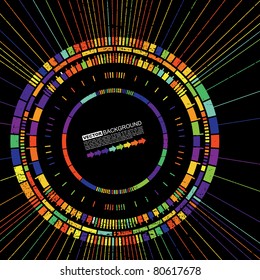 Colorful grunge background - vector