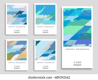 Colorful grunge backgrounds collection. Vector freehand artwork. Abstract modern background set. Art template design for invitation card, front page, mockup brochure, book cover