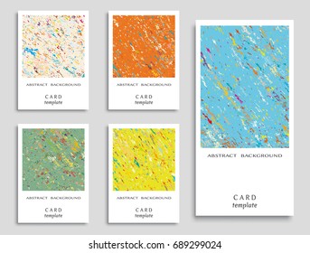 Colorful grunge backgrounds collection. Vector freehand artwork. Abstract modern background set. Art template design for invitation card, front page, mockup brochure, book cover