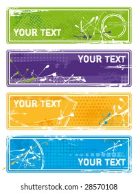 colorful grunge banner - vector