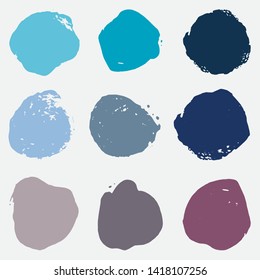 Colorful grunge design elements. Vector illustration. Grunge circle.