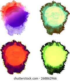 Colorful grunge design elements. Vector illustration.