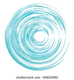 Colorful grunge paint circle vector elements. Vector illustration.