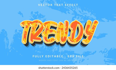 Colorful Grunge Paint Trendy Editable Text Effect Design. Effect Saved In graphic Style