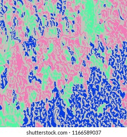 Colorful Grunge Pattern. Abstract Multicolor Vector Texture with Scratched Lines, Spots and Blobs for Banner, Card, Wallpaper. Trendy Rough Colored Pattern with Different Elements. 