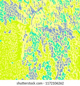 Colorful Grunge Pattern. Abstract Multicolor Vector Texture with Scratched Lines, Spots and Blobs for Web Applications, Banner, Card. Modern Rough Colored Background with Different Elements.