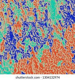 Colorful Grunge Pattern. Abstract Multicolor Vector Texture with Scratched Lines, Spots and Blobs for Wallpaper, Print, Card. Retro Rough Colored Pattern with Different Elements. 