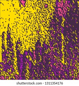 Colorful Grunge Pattern. Abstract Multicolor Vector Texture with Scratched Lines, Spots and Blobs for Banner, Card, Wallpaper. Trendy Rough Colored Pattern with Different Elements. 
