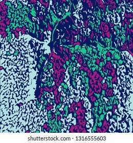 Colorful Grunge Pattern. Abstract Multicolor Vector Texture with Scratched Lines, Spots and Blobs for Web Applications, Wallpaper, Print. Trendy Rough Colored Background with Different Elements.