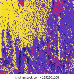 Colorful Grunge Pattern. Abstract Multicolor Texture with Scratched Lines, Spots and Blobs for Wallpaper, Print, Card. Trendy Rough Colored Background with Different Elements.