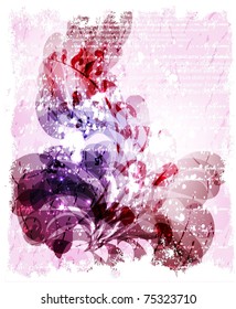 Colorful grunge spring design