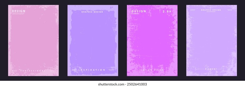 Colorful grunge template. Sketch with dust grunge template for poster, card, magazine. 